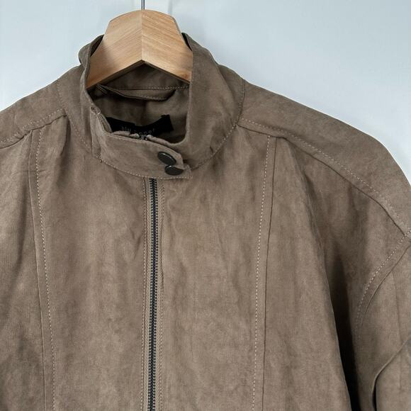 Blu Pepper Jacket Womens S Almond Moto Ryder New Tan Zip - Picture 3 of 11
